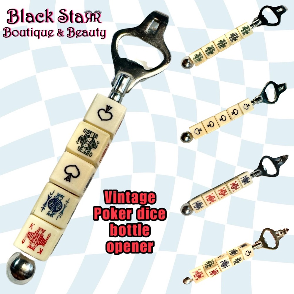 🎲 Vintage Poker Dice Bottle Opener